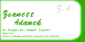 zsanett adamek business card